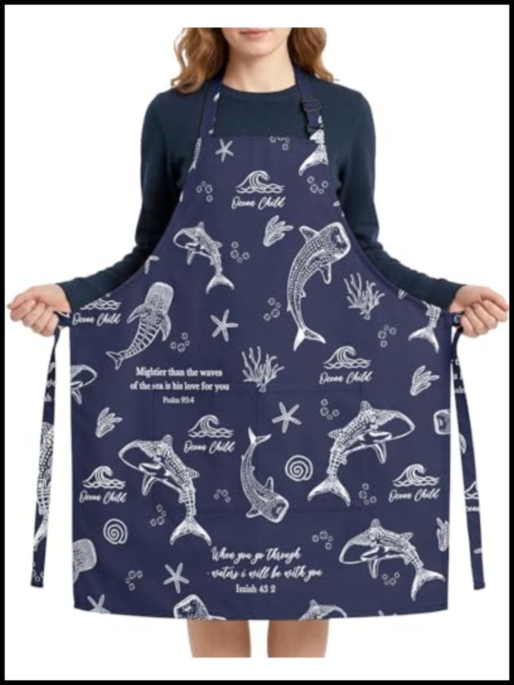 Water-Resistant Polyester Apron Adjustable Comfortable Fit